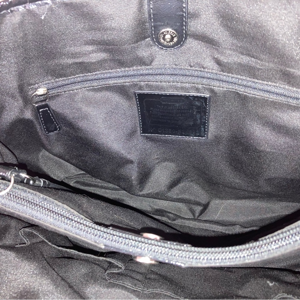 Coach Signature Stripe Python Print Carryall Hand… - image 6